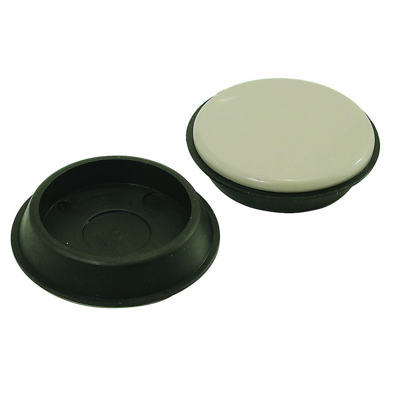 Shepherd Hardware 9221 1-3/4-Inch Reusable, Round, Slide Glide Furniture Cups, 4-Pack,Black - Image 1